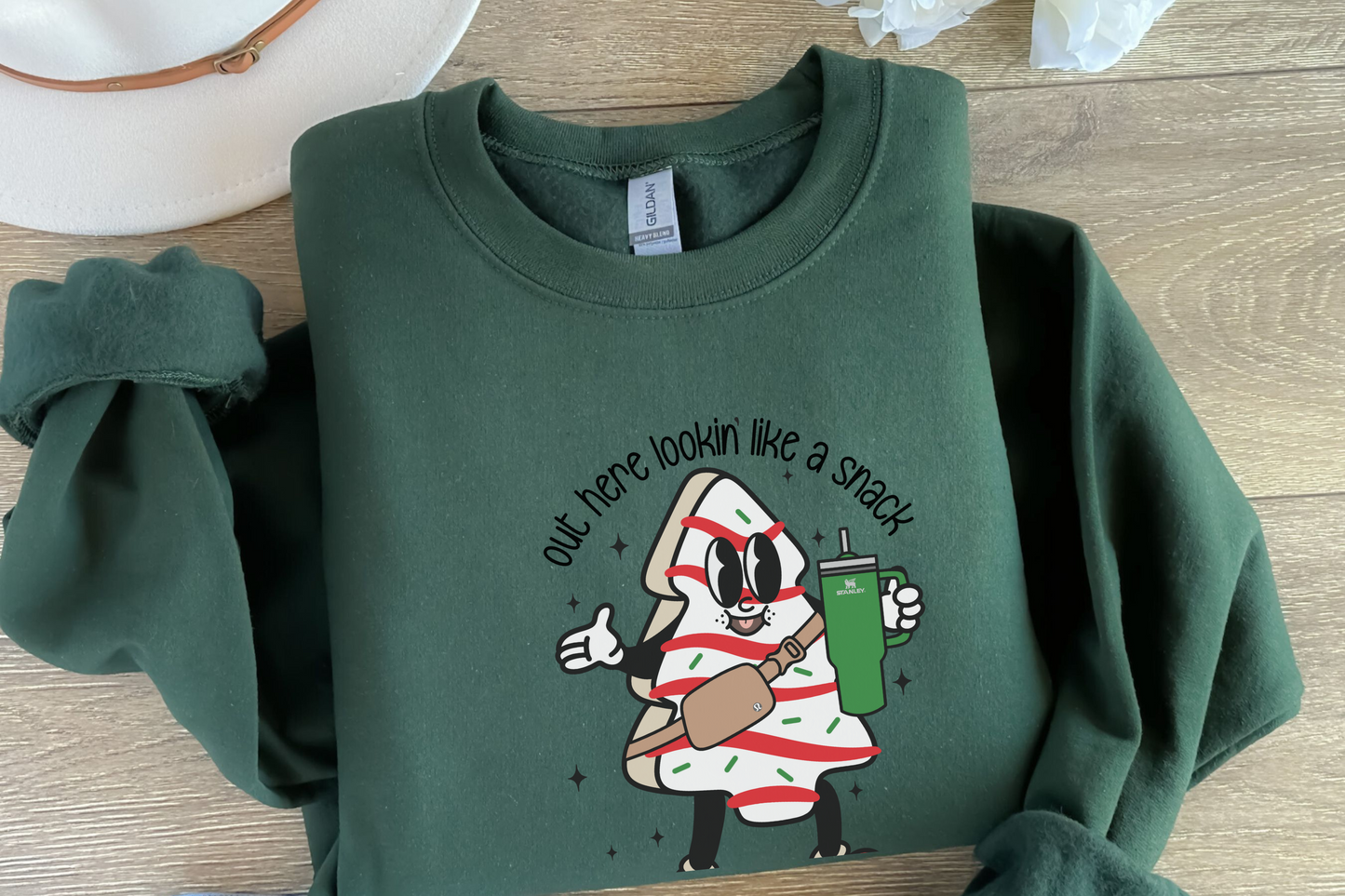 Boojee Out Here Lookin Like A Snack Shirt, Baking Team Christmas Tree Cake Sweatshirt, Christmas Tree Cake Shirt, Boojee Christmas Shirt