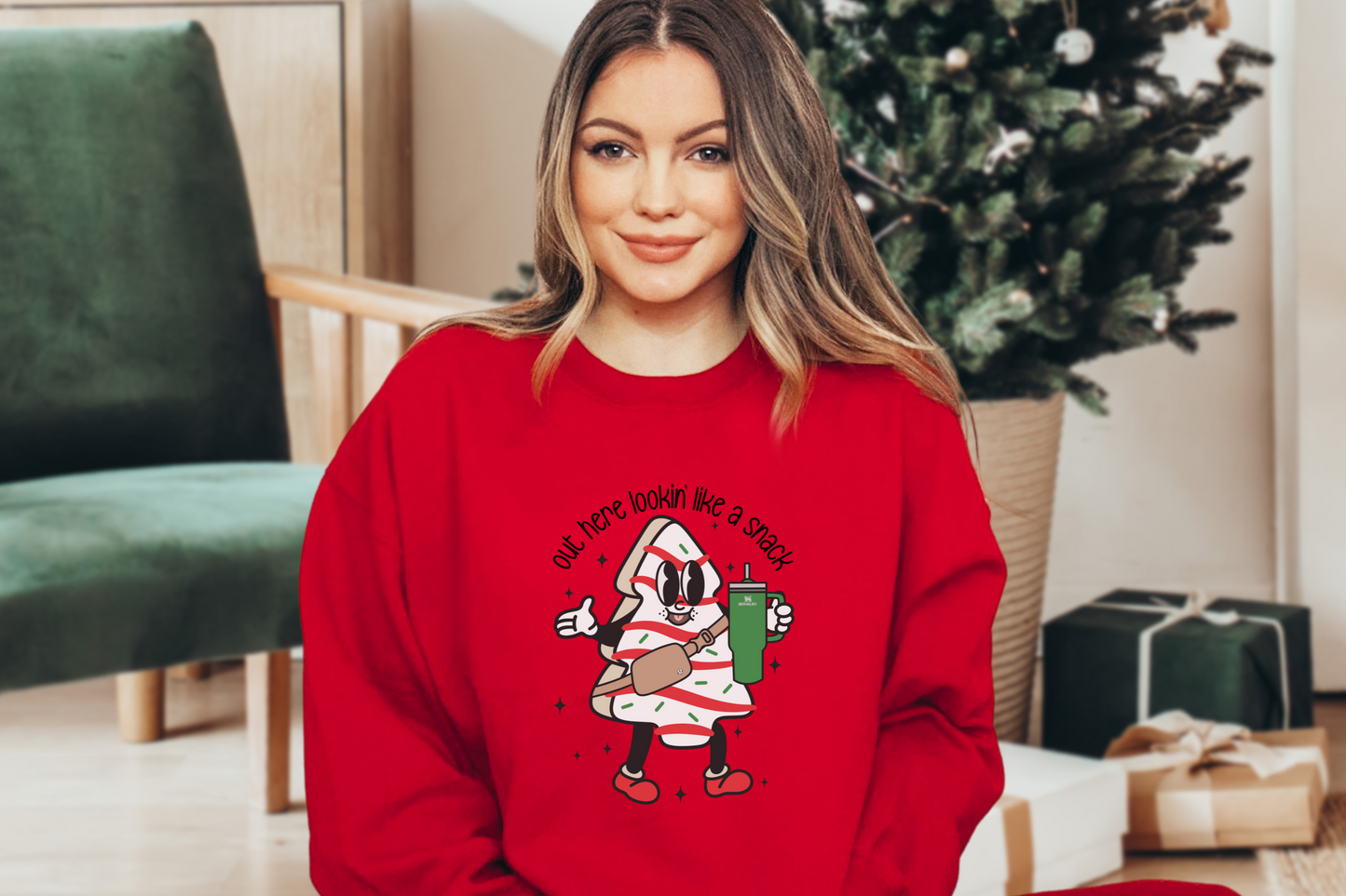 Boojee Out Here Lookin Like A Snack Shirt, Baking Team Christmas Tree Cake Sweatshirt, Christmas Tree Cake Shirt, Boojee Christmas Shirt