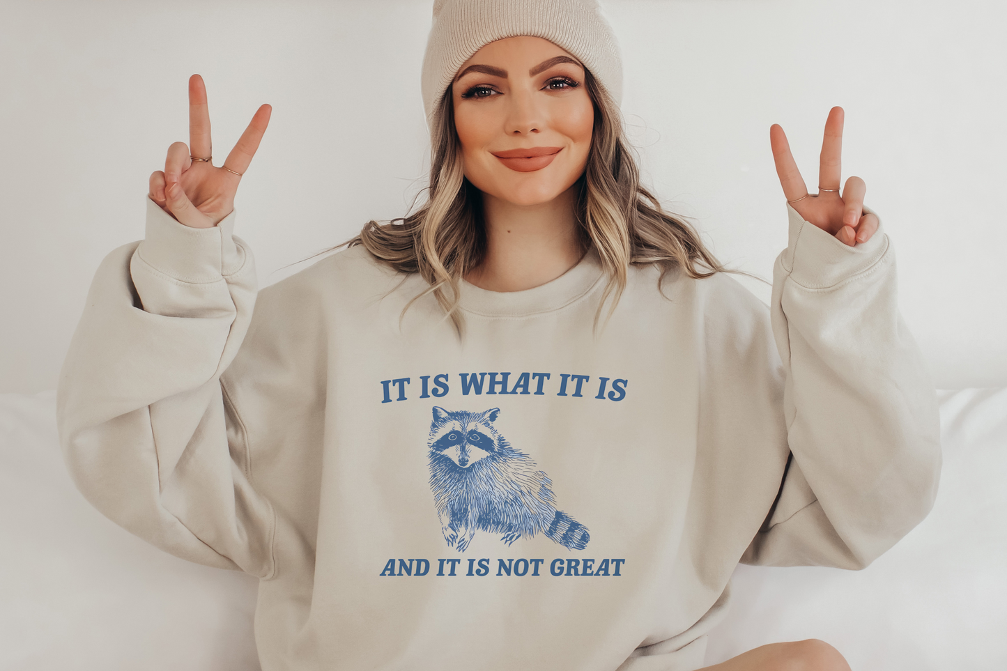 It Is What It Is And It Is Not Great Sweatshirt, Mental Health Sweatshirt, Funny Sweatshirt Women, Meme Sweatshirt, Raccoon Shirt, Gag Tee