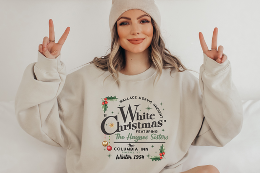 Christmas Shirt, White Christmas Sweatshirt, Columbia Inn Pine Tree Vermont Christmas Sweatshirt, Christmas Movie Sweatshirt, A White Christmas Shirt