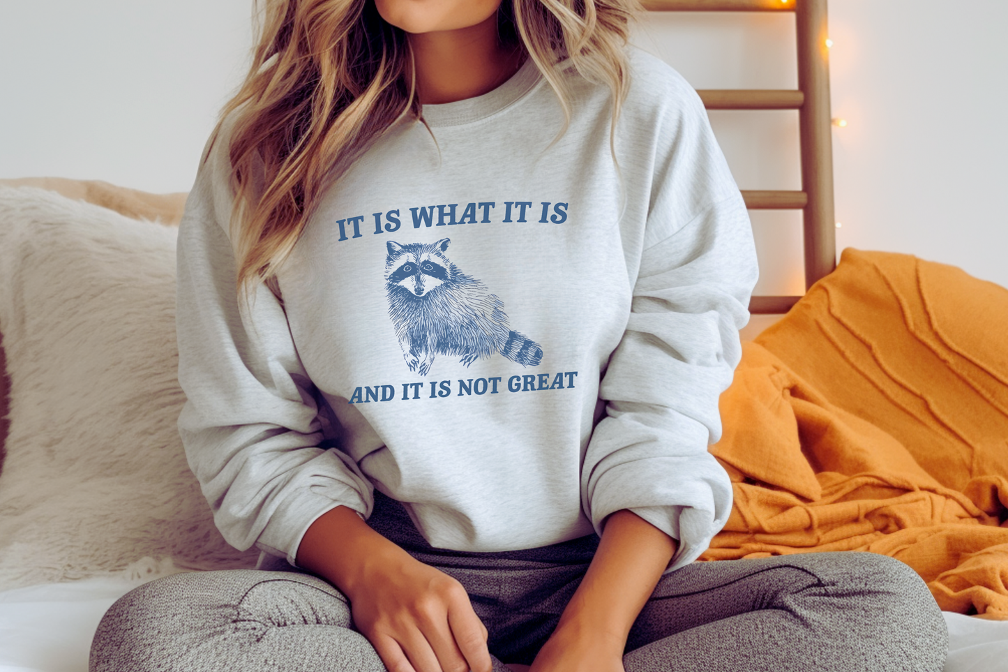 It Is What It Is And It Is Not Great Sweatshirt, Mental Health Sweatshirt, Funny Sweatshirt Women, Meme Sweatshirt, Raccoon Shirt, Gag Tee