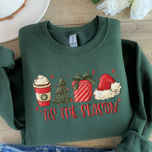 Tis The Season Sweatshirt, Christmas Tis The Season Sweatshirt, Merry Christmas Sweatshirt, Christmas Sweatshirt, Cute Winter Sweatshirt