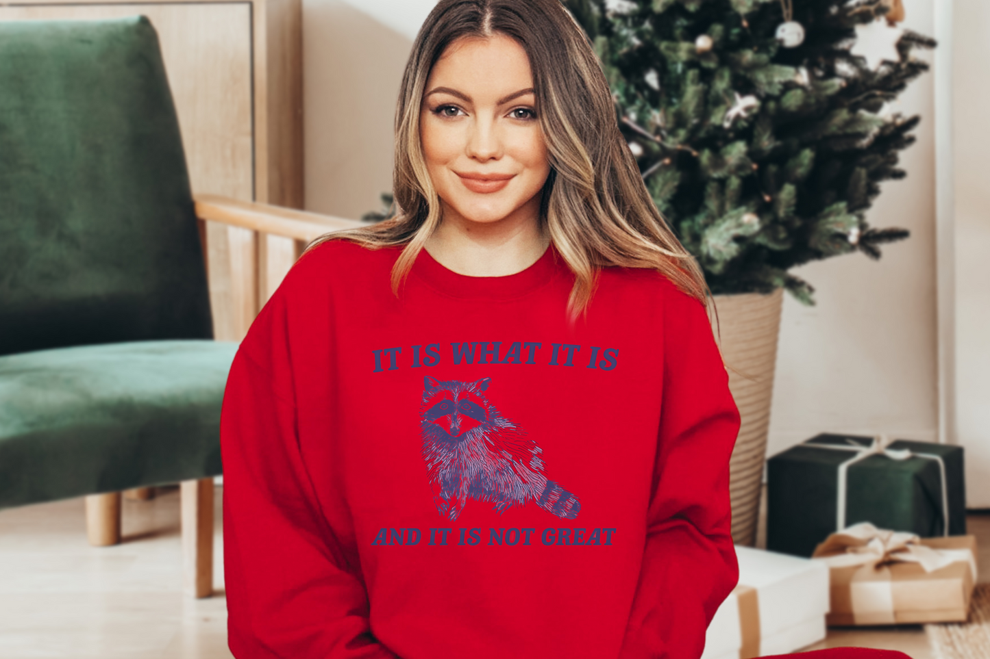 It Is What It Is And It Is Not Great Sweatshirt, Mental Health Sweatshirt, Funny Sweatshirt Women, Meme Sweatshirt, Raccoon Shirt, Gag Tee