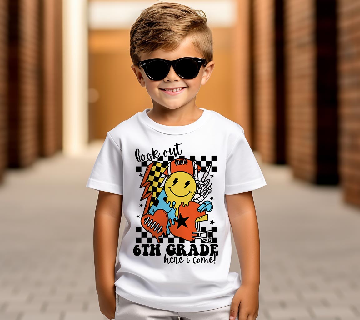 Kindergarten Shirt, First Grade Tee, Cute School Clothing for 1st day of school